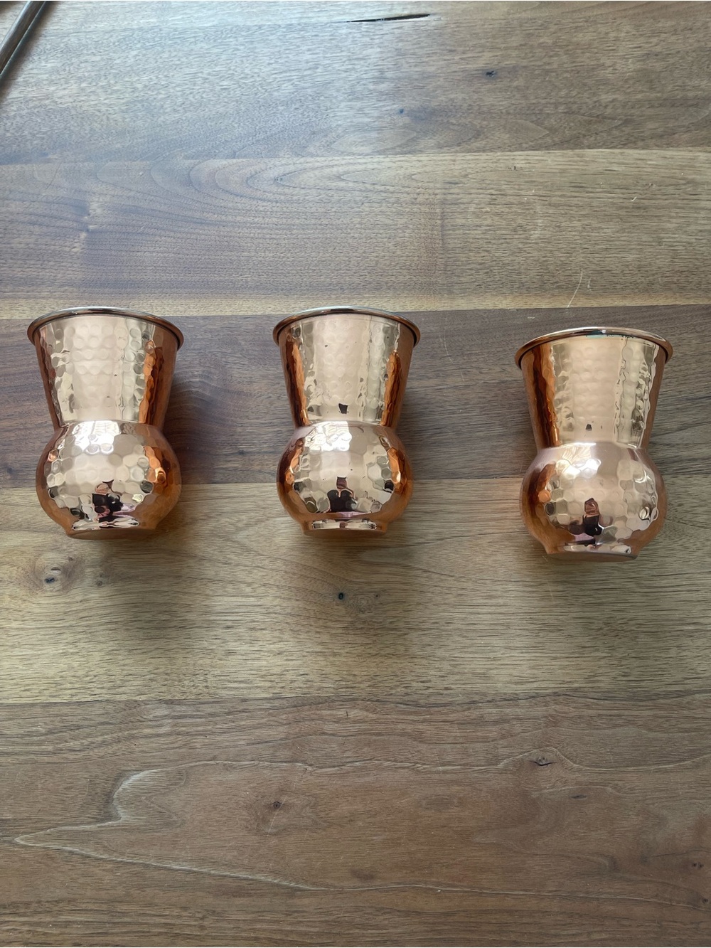 ODI Hammered Copper Moscow Mule Mugs - Set of 3